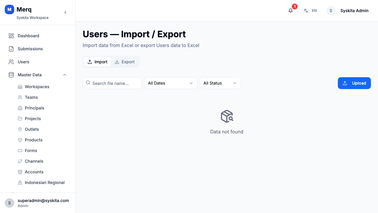 Import Center